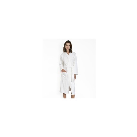 Bata de baño microfibra dama Blanca