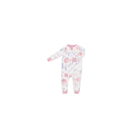 Pijama ultrasuave de microfibra para bebé (mameluco) Floral