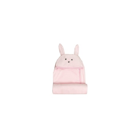 Toallita para bebé con capucha Bunny rosa