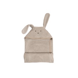 Toallita para bebé con capucha Bunny gris