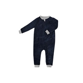 Pijama ultrasuave de microfibra para bebé (mameluco) Azul