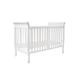 Cuna para bebé 3 posiciones de madera blanca